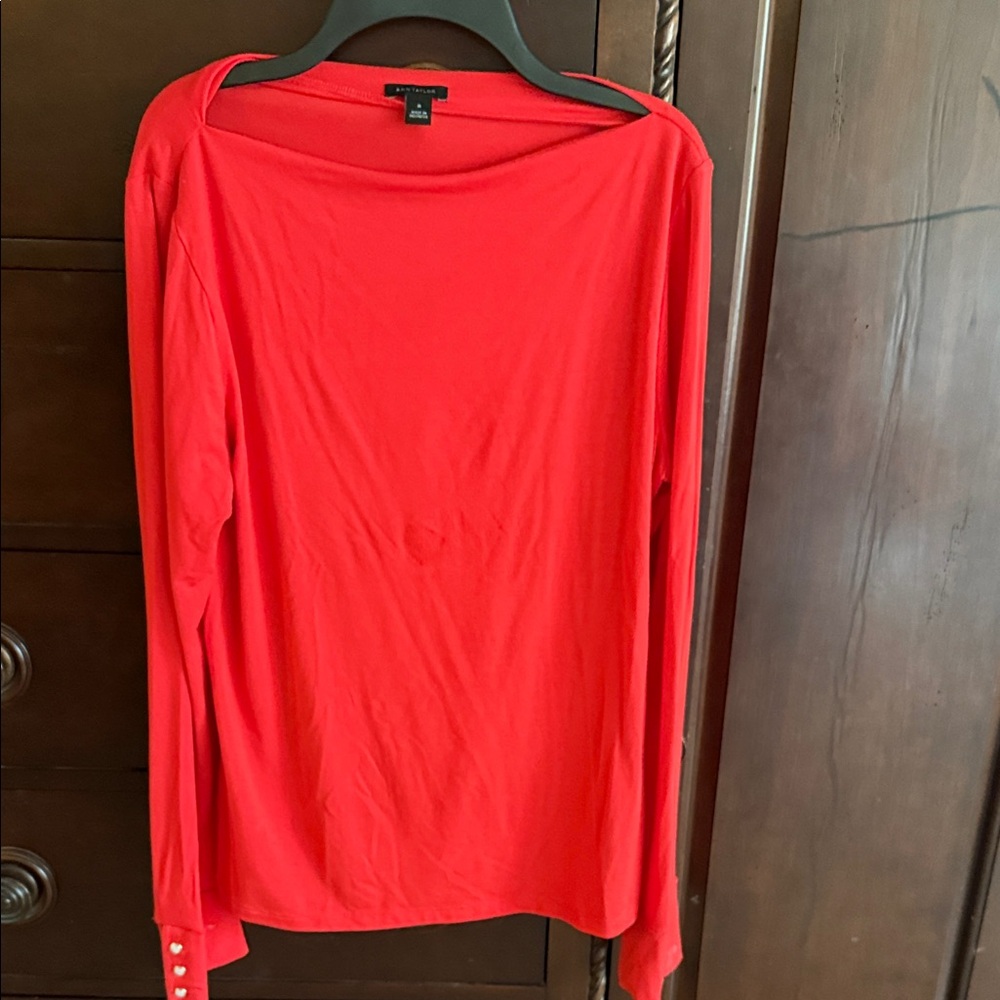 Ann Taylor Vibrant Red Top